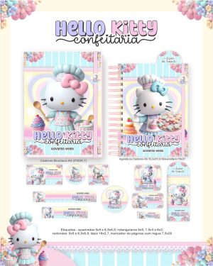 Agenda Escolar Permanente Hello Kitty Confeitaria