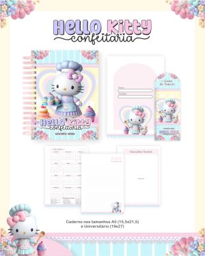 Agenda Escolar Permanente Hello Kitty Confeitaria