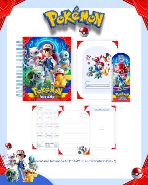 Agenda Escolar Permanente - Pokemon