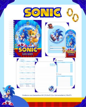 Agenda Escolar Permanente - Sonic
